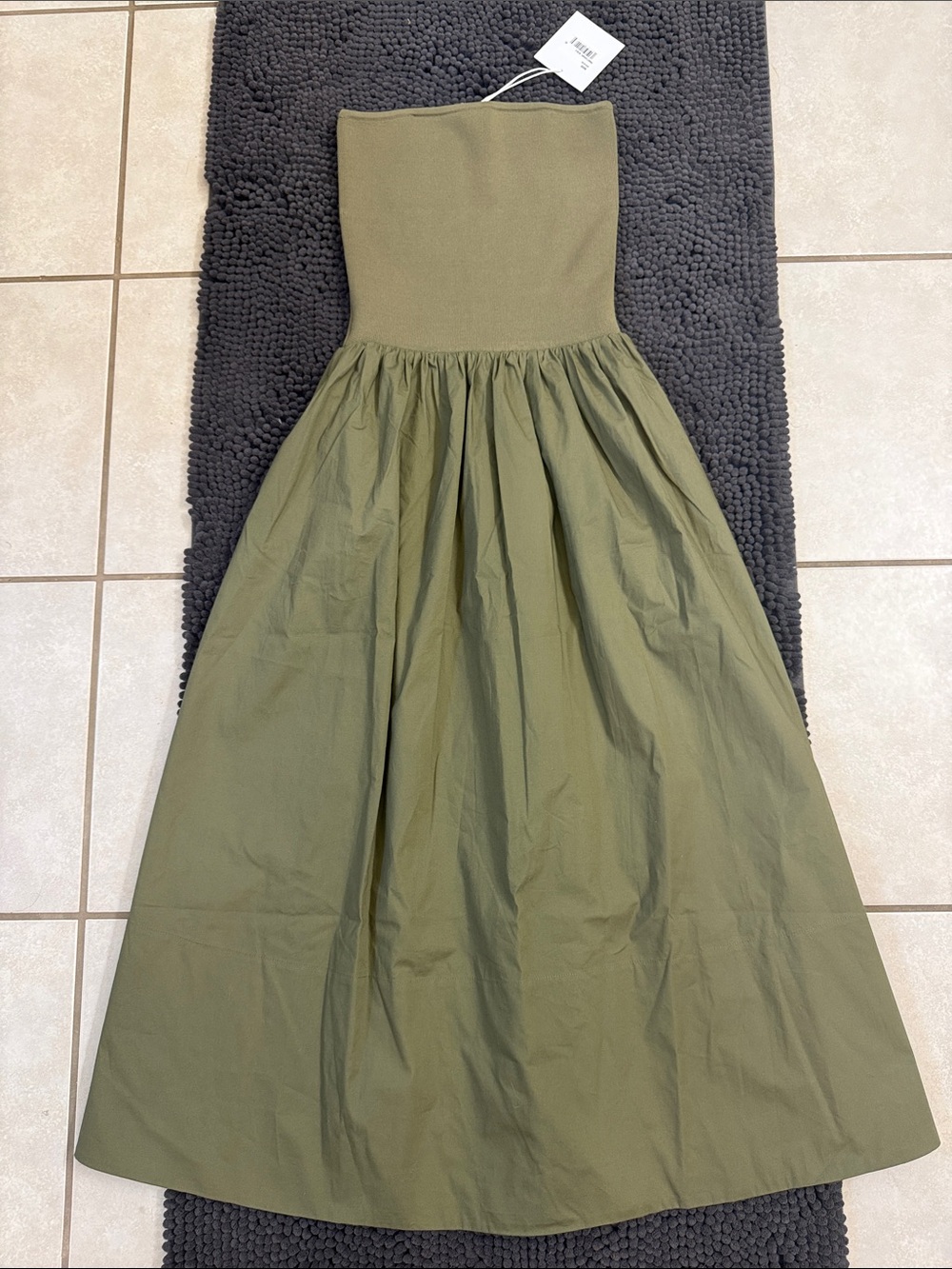 Pistola Olive Knit Strapless Dress with Pockets - Picture 5 of 6